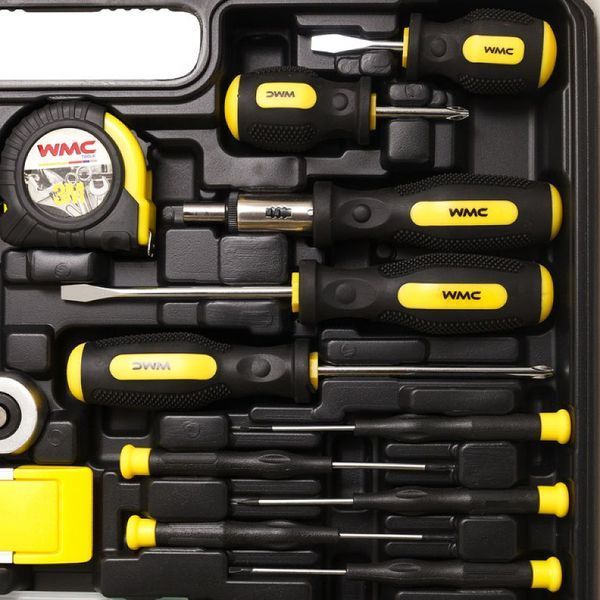 Набір інструментів комбінований слюсарний 1/4''-3/8'' 168 предметів WMC Tools 30168 48125 фото