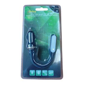 Прикурювач inDrive зарядн. пристр. + USB ліхтар 9280 фото