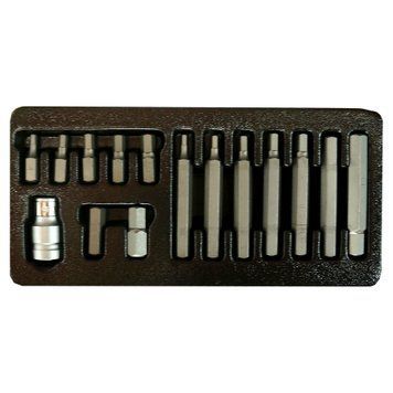 Набір біт 3/8" Hex H4-12 з тримачем 1/2" (30. 75 мм) 15 предметів KingRoy 31558 7184 фото