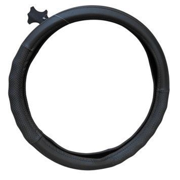 Чохол на колесо кермове шкіряний INDRIVE IDP-17380-1 S (black) 9101 фото
