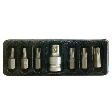 Набір біт 3/8" Torx T25-55 з отвором (30 мм) 7 предметів KingRoy 31563 7189 фото